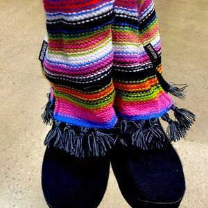 The Original MUK LUKS Crochet Fold down boots
